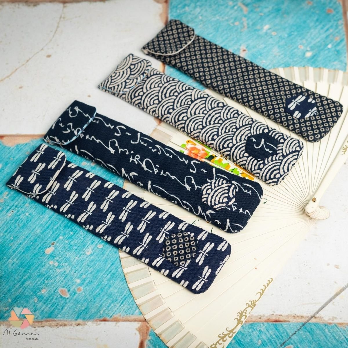 Funda Abanico "Índigo Topitos" - Imagen 3