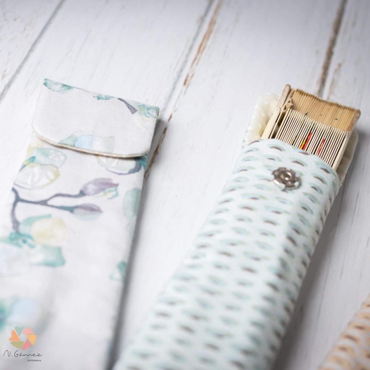 Funda Abanico "Orquídea Gris" - Imagen 3