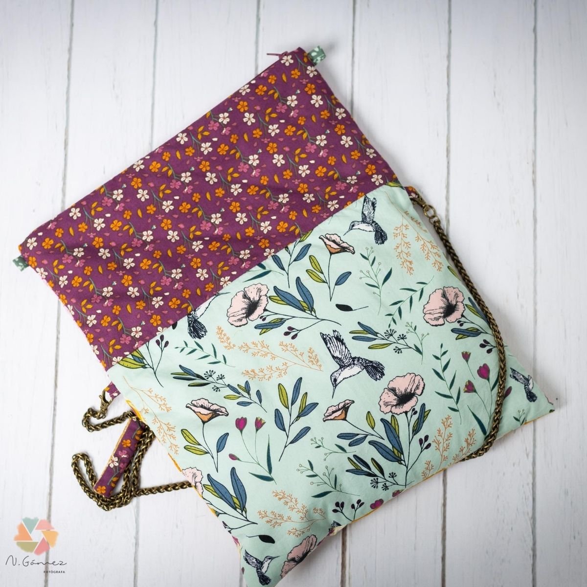 Bolso Sandrine "Fleurs Mostaza" - Imagen 2