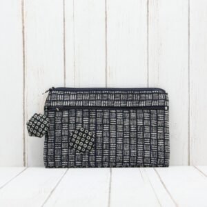 O-Monedero Suzette "Índigo Cuadritos"