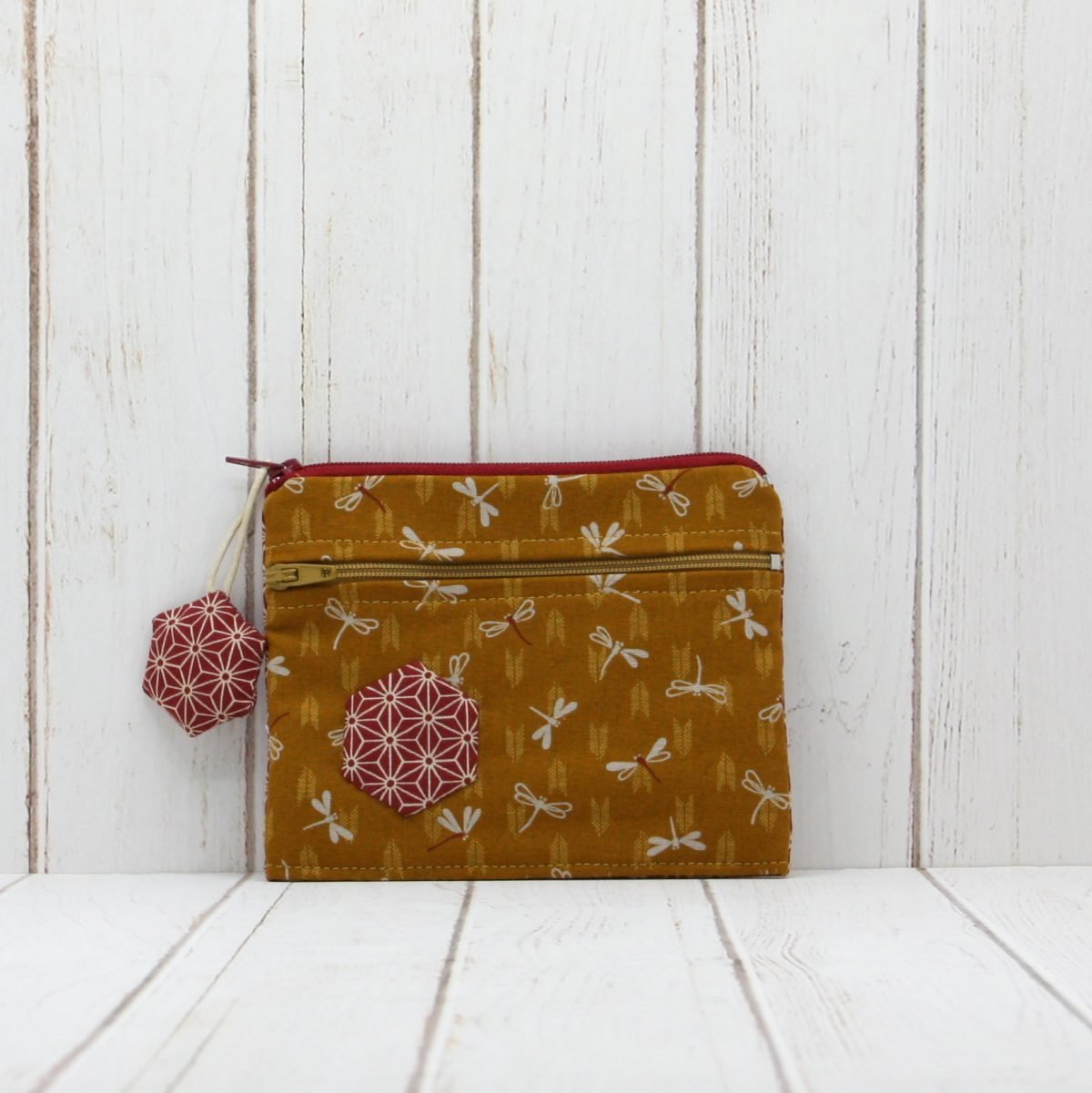 Monedero New Suzette "Nipón Libélulas Mostaza"
