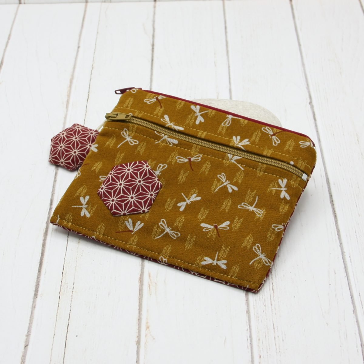 Monedero New Suzette "Nipón Libélulas Mostaza" - Imagen 3