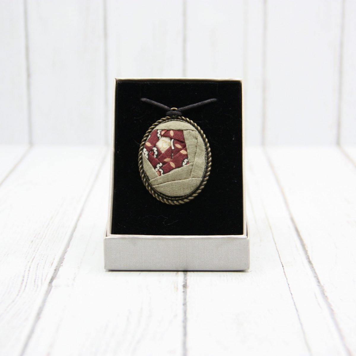 Camafeo Flor Granate y Marrón - Imagen 3