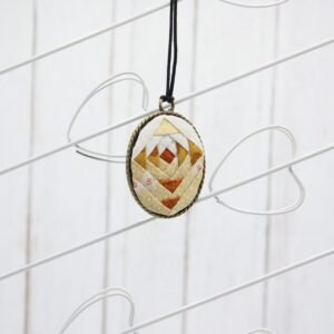 Camafeo Oval Blanco-Amarillo