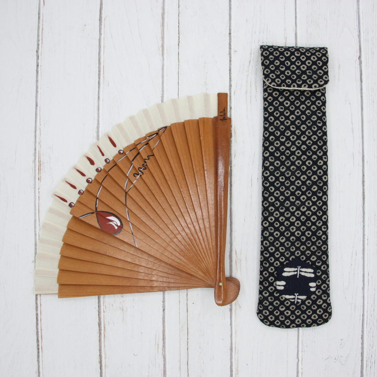 Funda Abanico "Índigo Topitos"