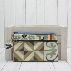 O-Monedero Suzette "Loneta Baldosa Hidráulica"