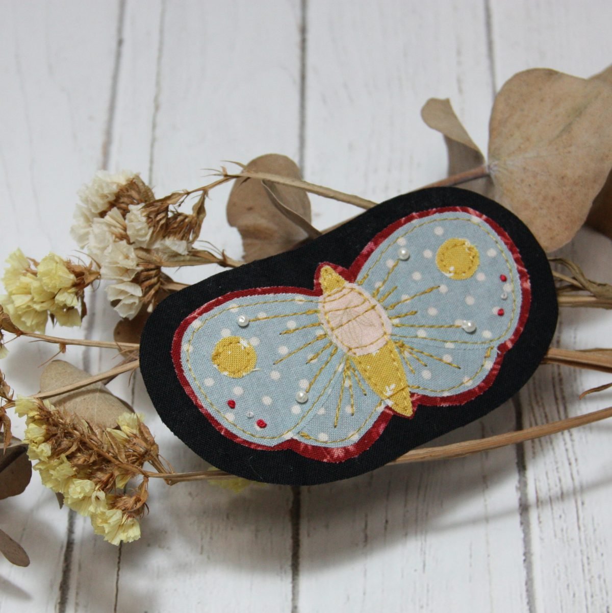 Parche de patchwork "Mariposa Azul"