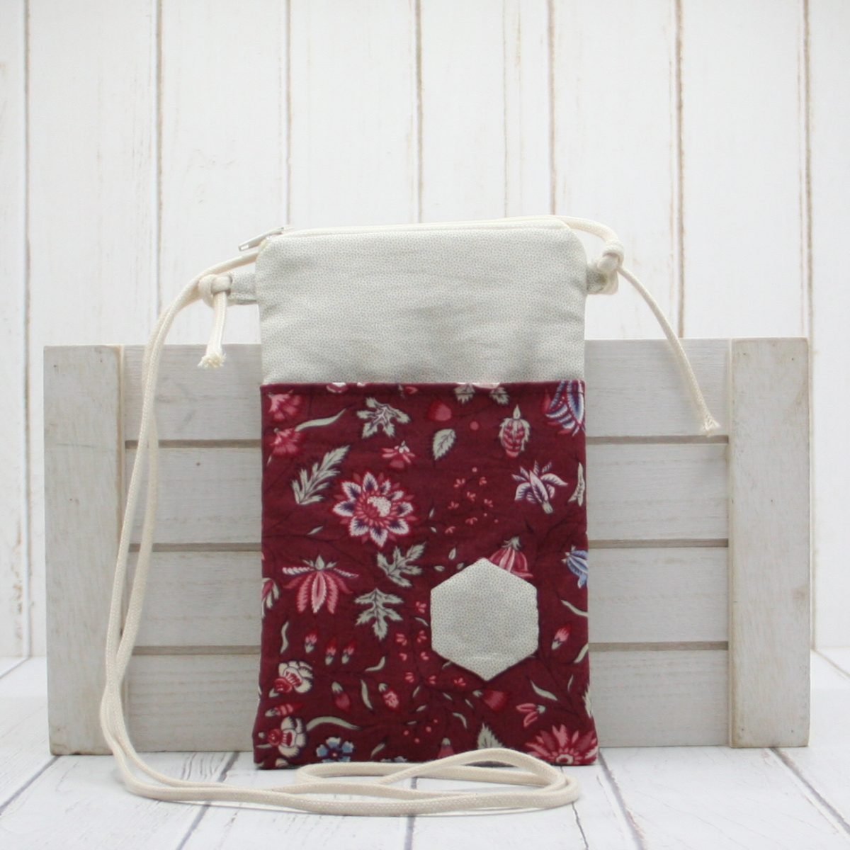 Bolso Petisac "LisaFlor Granate"