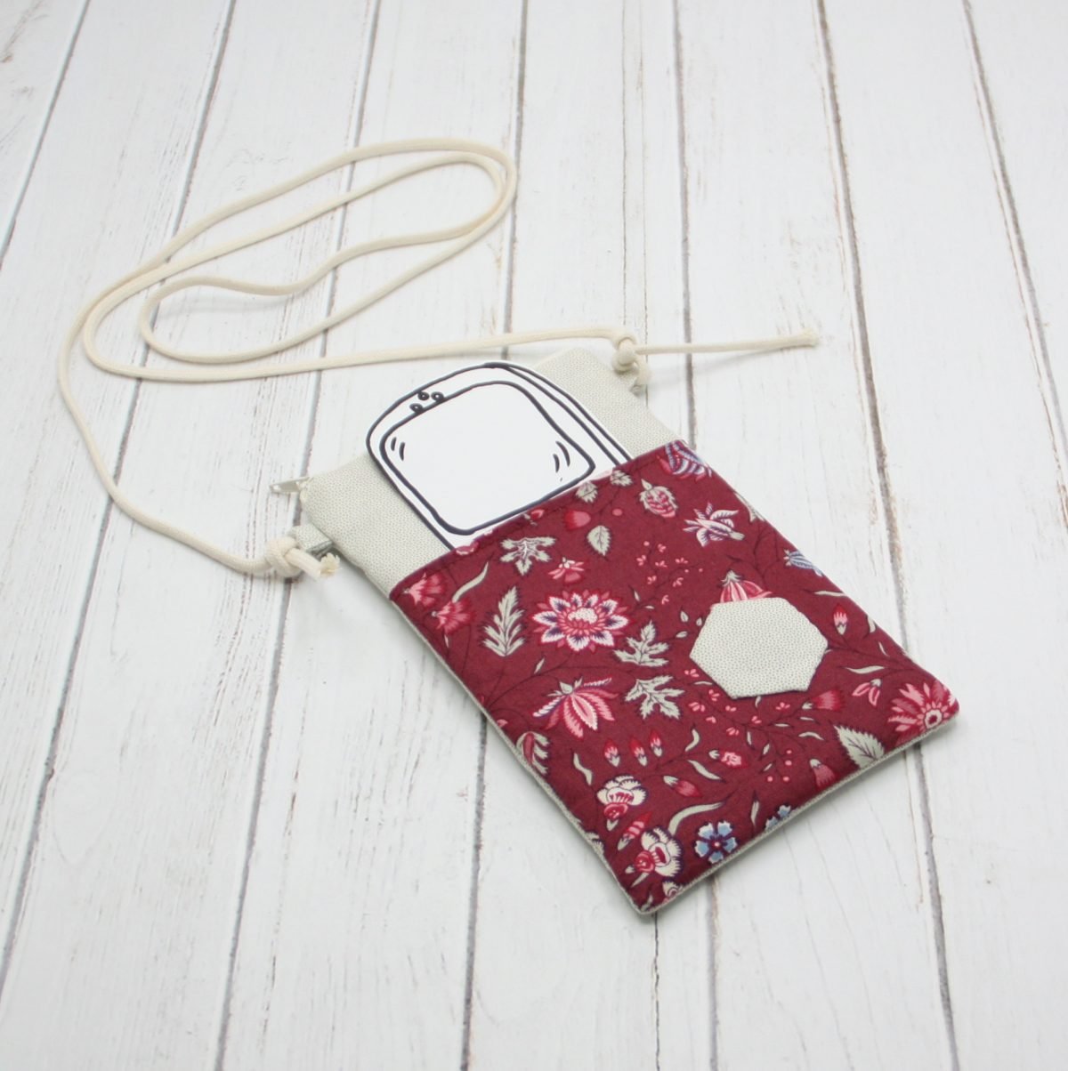 Bolso Petisac "LisaFlor Granate" - Imagen 3